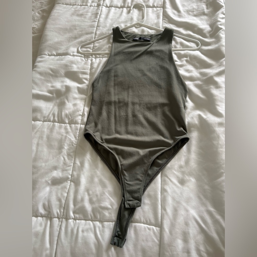 Zara Khaki Women’s Bodysuit - Picture 1 of 3